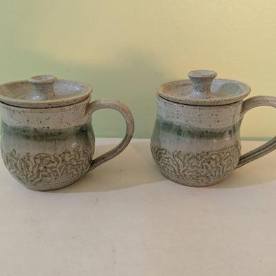 Handmade Coffee Cups With Lids (K)