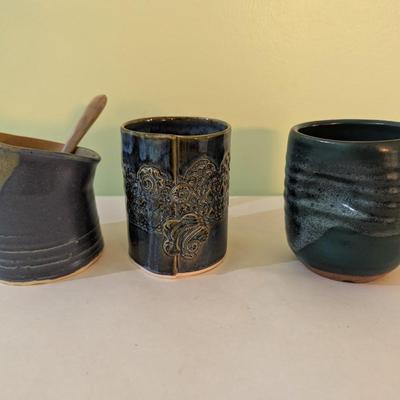 Handmade Pottery Vessels 2 Are Signed (K)