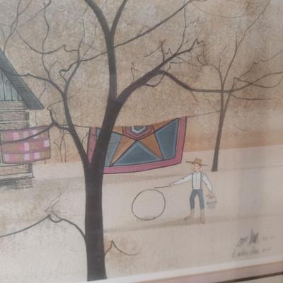 Framed Art Print Limited Edition 'Eicher Home at Sauder Village' 618/1000 by P. Buckley Moss