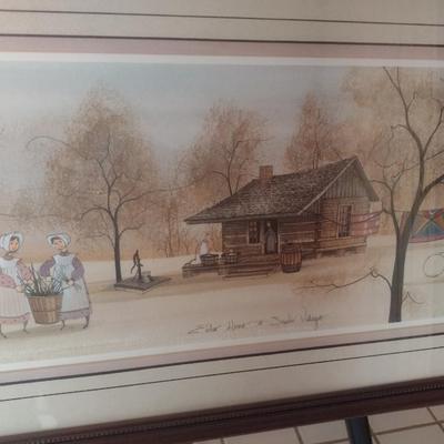 Framed Art Print Limited Edition 'Eicher Home at Sauder Village' 618/1000 by P. Buckley Moss