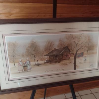 Framed Art Print Limited Edition 'Eicher Home at Sauder Village' 618/1000 by P. Buckley Moss
