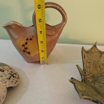Handmade Pottery Vessels Signed (K)