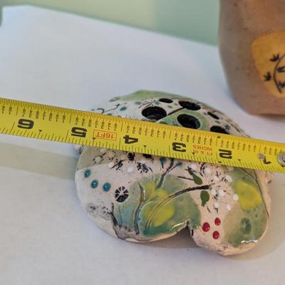 Handmade Pottery Vessels Signed (K)