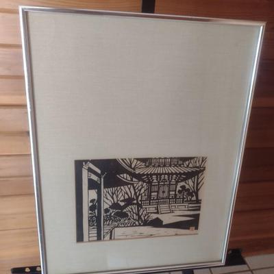 Framed Japanese Woodblock Print