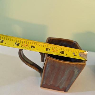 Signed Handmade Pottery Cup & Bowl (K)