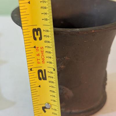 Vintage Apothecary Brass Mortar & Pestel Signed Petty (HW)