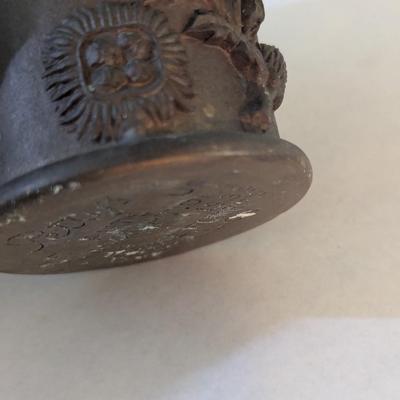 Vintage Apothecary Brass Mortar & Pestel Signed Petty (HW)