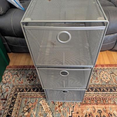 3 Drawer Metal Storage Unit