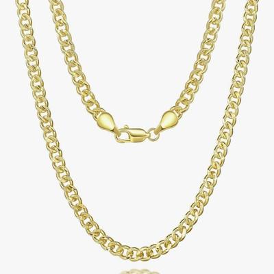 14K Gold Chain 4.4mm Cuban Link Chain 20"