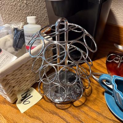 Sale Photo Thumbnail #722: Keurig, cup holder, basket and contetns