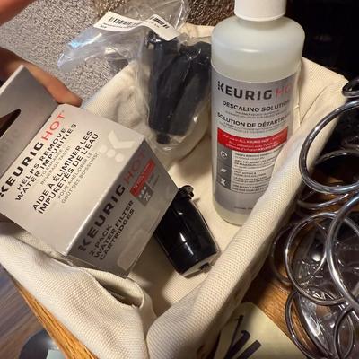 Sale Photo Thumbnail #721: Keurig, cup holder, basket and contetns