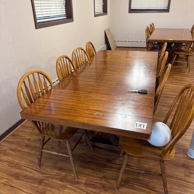 Sale Photo Thumbnail #730: Large table, 8 chairs, see photos for details