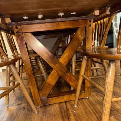 Sale Photo Thumbnail #741: Large table, 8 chairs, see photos for details