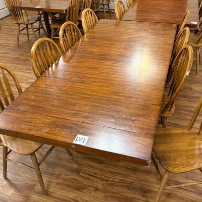 Sale Photo Thumbnail #738: Large table, 8 chairs, see photos for details