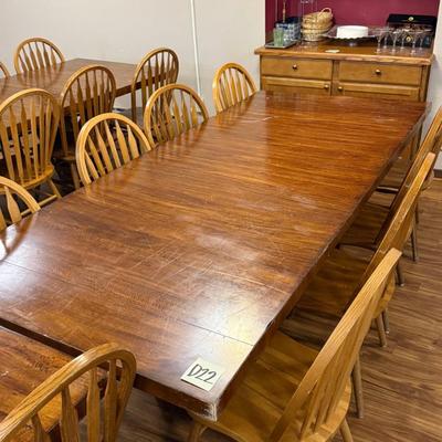 Sale Photo Thumbnail #743: Large table, 8 chairs, see photos for details