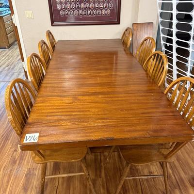 Sale Photo Thumbnail #756: Large table, 8 chairs, see photos for details