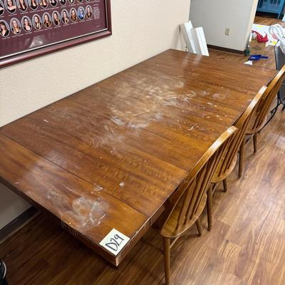 Sale Photo Thumbnail #763: Large table, three chairs, see photos