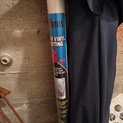 Sale Photo Thumbnail #772: Patio umbrella, clear vinyl sheeting, etc.