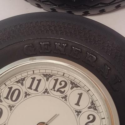 Set of Six Rubber Tire Base Ashtray Holders Advertising Good Year, Good Rich, General