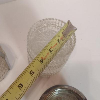 Assortment of Crystal Glass Coasters and Ashtrays