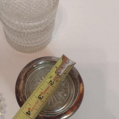 Assortment of Crystal Glass Coasters and Ashtrays
