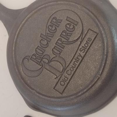Pair of Cast Metal Skillets Wagner Ware and Cracker Barrel