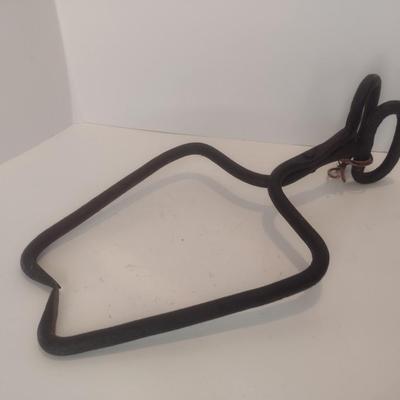 Large Antique Metal Ice Tongs