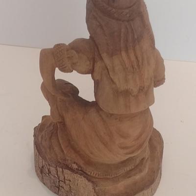 Large Folk Art Carved Figure from Natural Wood