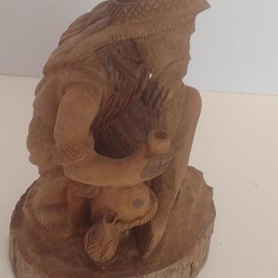 Large Folk Art Carved Figure from Natural Wood
