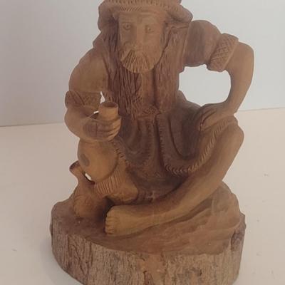 Large Folk Art Carved Figure from Natural Wood