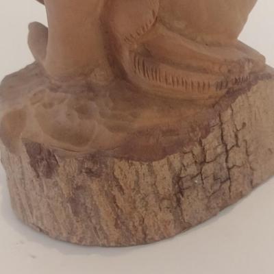 Large Folk Art Carved Figure from Natural Wood