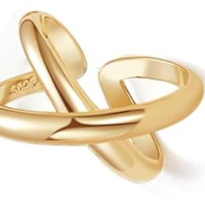 18kt Gold Overlay sterling silver Ring