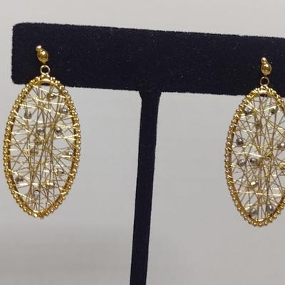 14 Karat Yellow Gold Post Earrings- Approx Total Weight 3.6 Grams (#46)