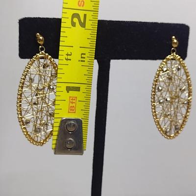 14 Karat Yellow Gold Post Earrings- Approx Total Weight 3.6 Grams (#46)