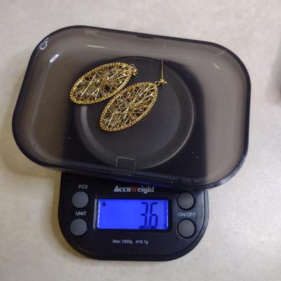 14 Karat Yellow Gold Post Earrings- Approx Total Weight 3.6 Grams (#46)