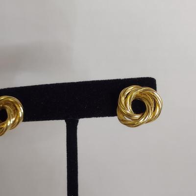 14 Karat Yellow Gold Post Earrings- Approx Total Weight 4.0 Grams (#48)
