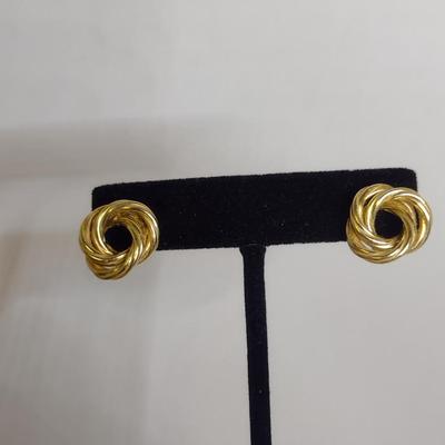 14 Karat Yellow Gold Post Earrings- Approx Total Weight 4.0 Grams (#48)