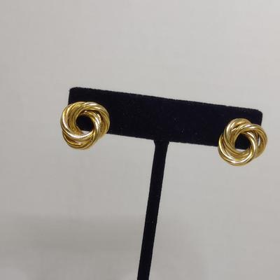 14 Karat Yellow Gold Post Earrings- Approx Total Weight 4.0 Grams (#48)