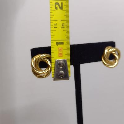 14 Karat Yellow Gold Post Earrings- Approx Total Weight 4.0 Grams (#48)