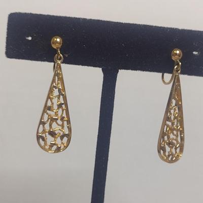 9 Karat Yellow Gold Screw Back Earrings- Approx Total Weight 4.1 Grams (#49)