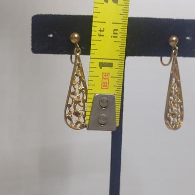 9 Karat Yellow Gold Screw Back Earrings- Approx Total Weight 4.1 Grams (#49)
