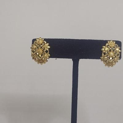 14 Karat Yellow Gold Post Earrings- Approx Total Weight 5.0 Grams (#50)