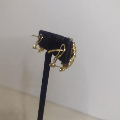 14 Karat Yellow Gold Post Earrings- Approx Total Weight 5.0 Grams (#50)