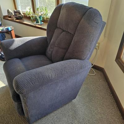 Blue Upholstered Electric Recliner (LR-JS)
