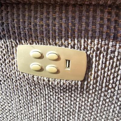 Blue Upholstered Electric Recliner (LR-JS)