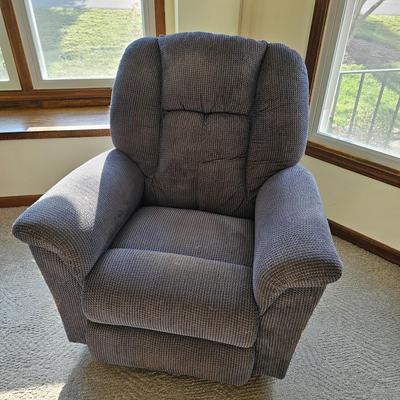 Blue Upholstered Electric Recliner (LR-JS)