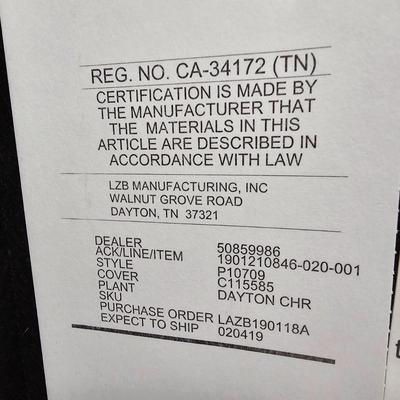 Blue Upholstered Electric Recliner (LR-JS)