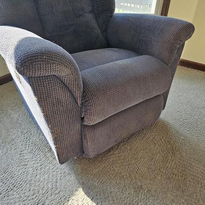 Blue Upholstered Electric Recliner (LR-JS)