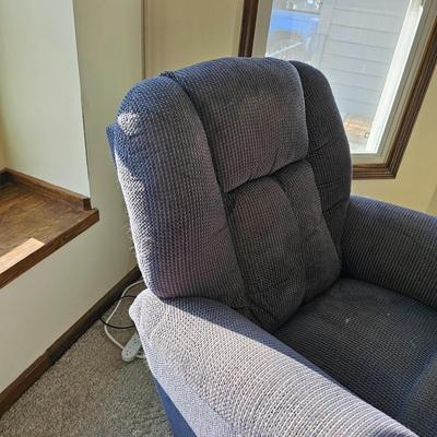 Blue Upholstered Electric Recliner (LR-JS)