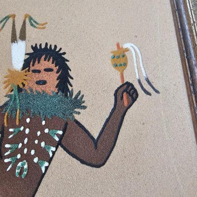 Trio of Signed Ernest Hunt Navajo Sand Paintings (LR-JS)